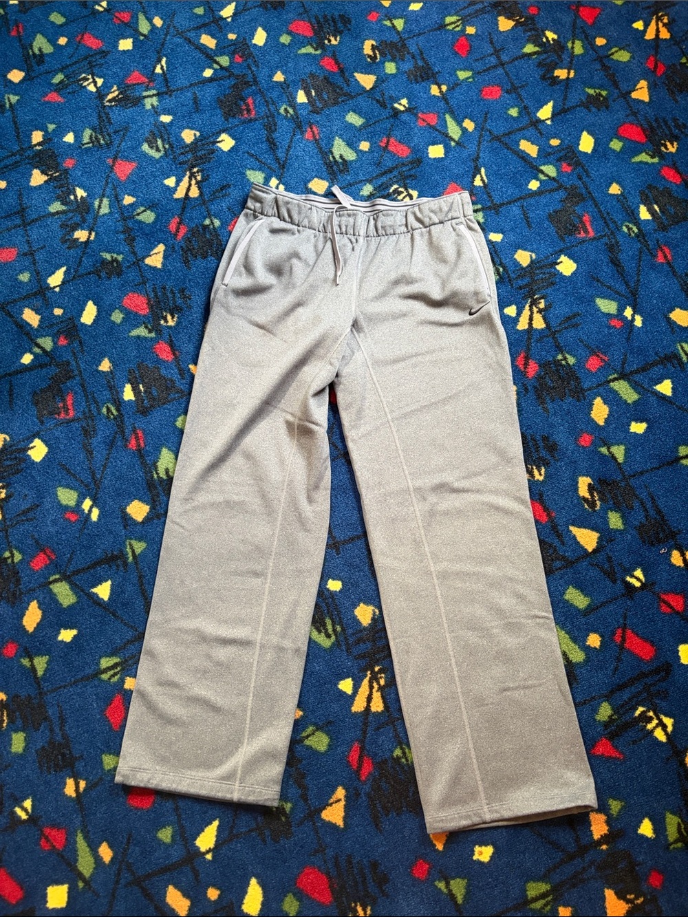 Gray Drawstring Casual Pants